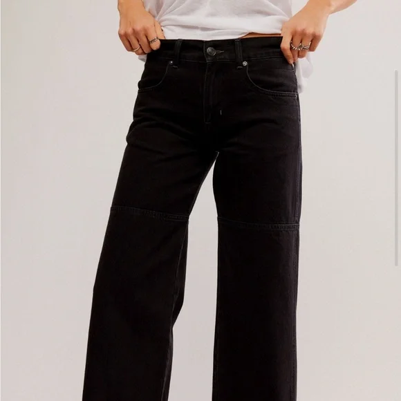 Free People Benji Relaxed Wide-leg Jean - Picture 2 of 4